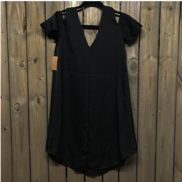 Rachel Roy Button Down Black Crepe  Dress NWT - Picture 7 of 8